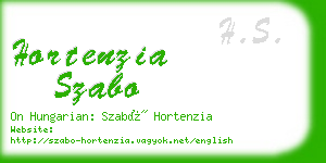 hortenzia szabo business card